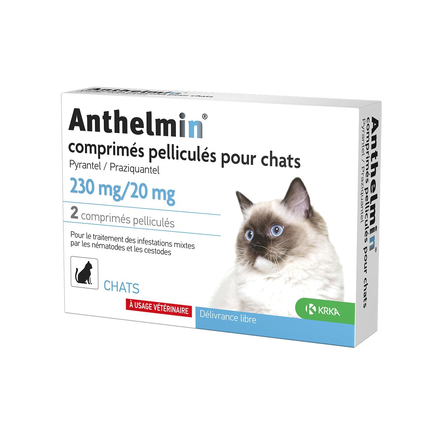 Anthelmin – Vermifuge Chat >1kg 2cp – KRKA