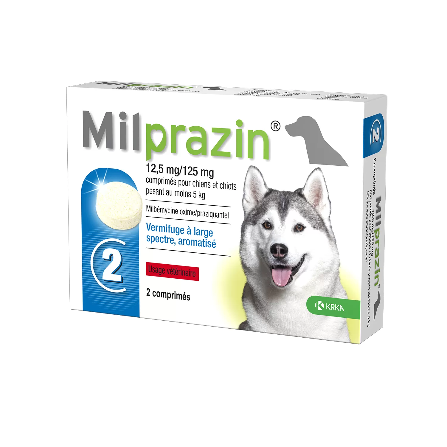 Milprazin – Vermifuge Chien >5kg, 2cp – KRKA