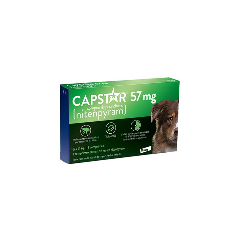CAPSTAR CHIENS 57 MG BOÎTE DE 6 COMPRIMÉS