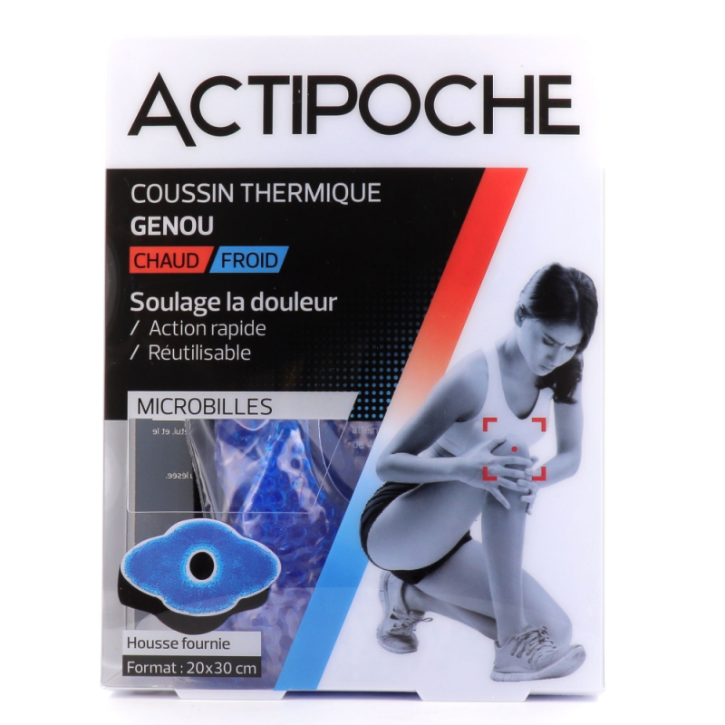 ACTIPOCHE COUSSIN THERMIQUE GENOU MICROBILLES 20 X 30CM