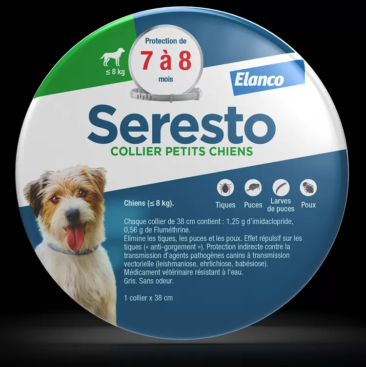 Seresto collier antiparasitaire petits chiens